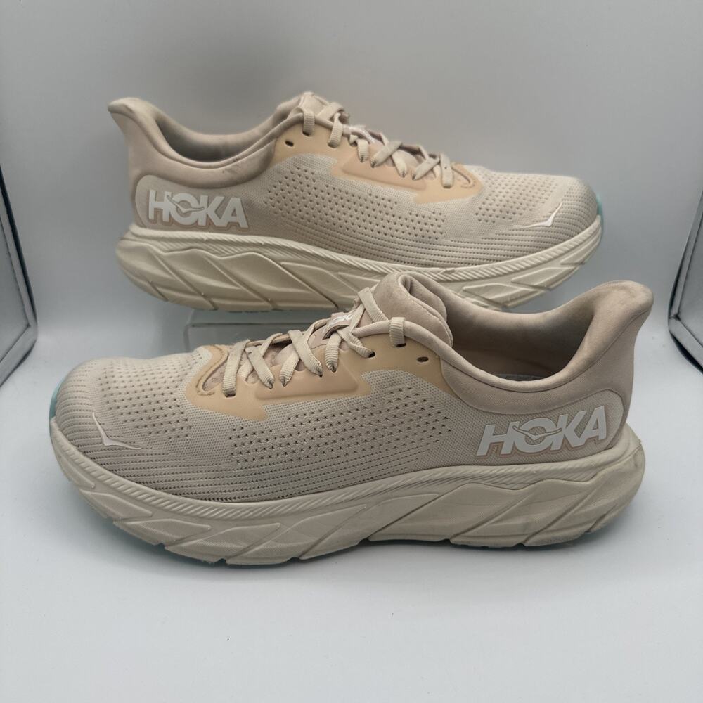 Hoka One One Arahi 7 Running Sneaker Women's Size 11W Beige Low Top Lace Up